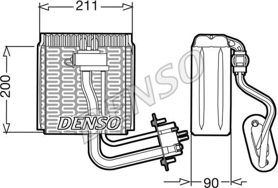 Denso DEV12002 - Испаритель, кондиционер autosila-amz.com