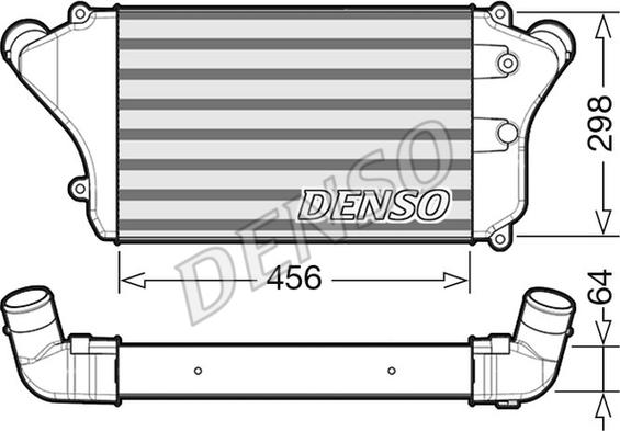Denso DIT45005 - Интеркулер, теплообменник турбины autosila-amz.com