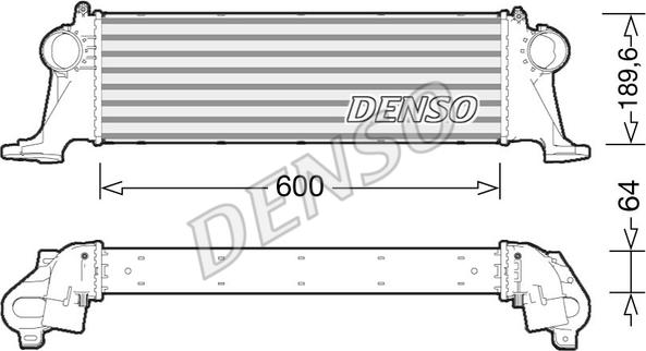 Denso DIT12004 - Интеркулер, теплообменник турбины autosila-amz.com