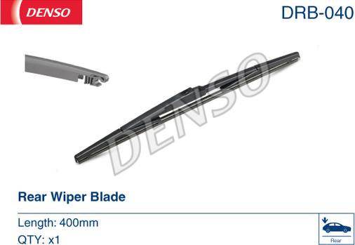 Denso DRB-040 - Щетка стеклоочистителя autosila-amz.com