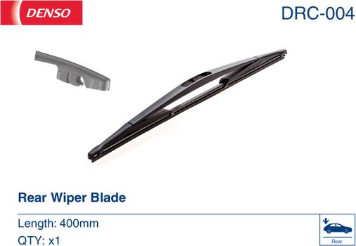Denso DRC-004 - Denso DRC-004 /400мм/ 1 шт Щётка с/о бескаркасная (задн) Flat Blade autosila-amz.com