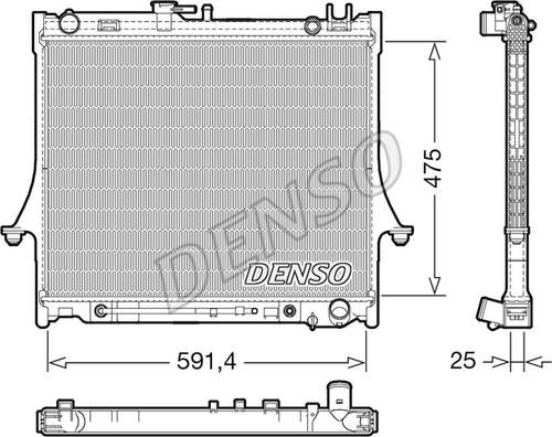Denso DRM99015 - Радиатор, охлаждение двигателя autosila-amz.com