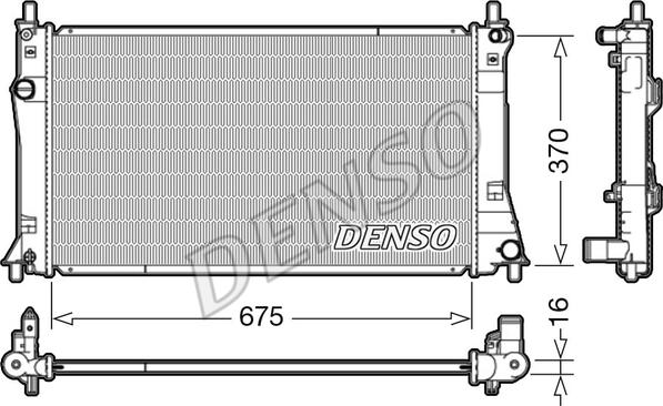 Denso DRM44035 - Радиатор, охлаждение двигателя autosila-amz.com