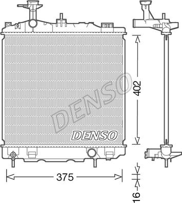 Denso DRM45041 - Радиатор, охлаждение двигателя autosila-amz.com