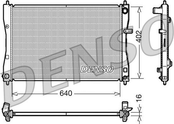 Denso DRM45009 - Радиатор, охлаждение двигателя autosila-amz.com