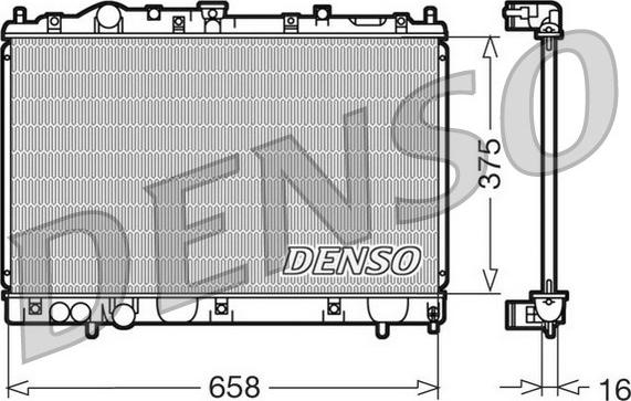 Denso DRM45004 - Радиатор, охлаждение двигателя autosila-amz.com