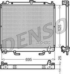 Denso DRM45015 - Радиатор, охлаждение двигателя autosila-amz.com
