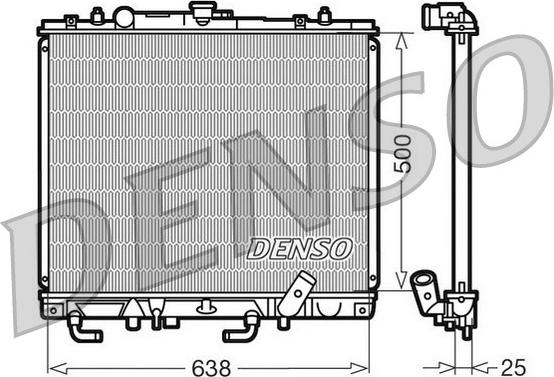 Denso DRM45016 - Радиатор, охлаждение двигателя autosila-amz.com