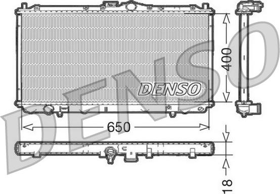 Denso DRM45010 - Радиатор, охлаждение двигателя autosila-amz.com