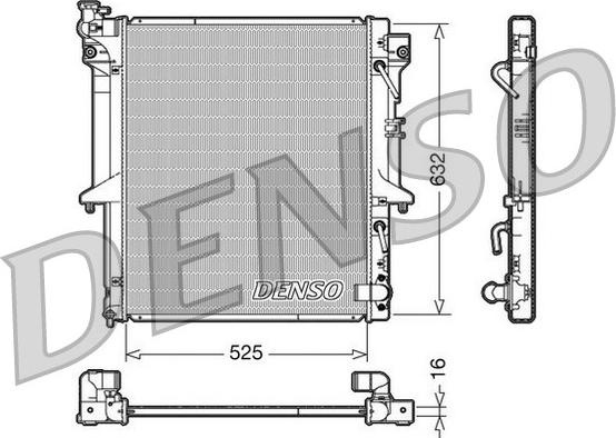 Denso DRM45018 - Радиатор, охлаждение двигателя autosila-amz.com