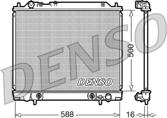 Denso DRM45013 - Радиатор, охлаждение двигателя autosila-amz.com