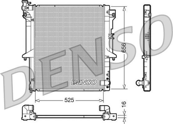 Denso DRM45017 - Радиатор, охлаждение двигателя autosila-amz.com