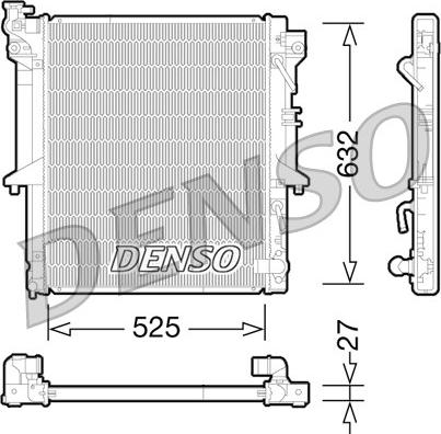 Denso DRM45035 - Радиатор, охлаждение двигателя autosila-amz.com