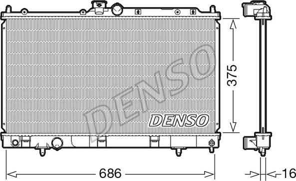 Denso DRM45036 - Радиатор, охлаждение двигателя autosila-amz.com