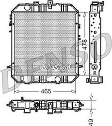 Denso DRM45200 - Радиатор, охлаждение двигателя autosila-amz.com