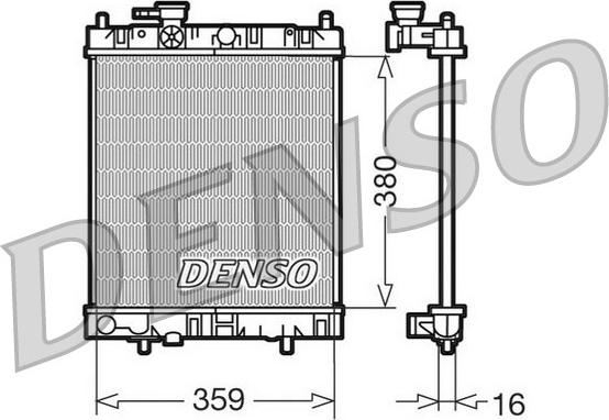 Denso DRM46001 - Радиатор, охлаждение двигателя autosila-amz.com