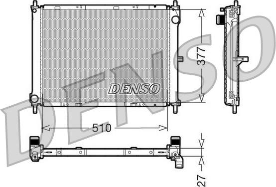 Denso DRM46003 - Радиатор, охлаждение двигателя autosila-amz.com