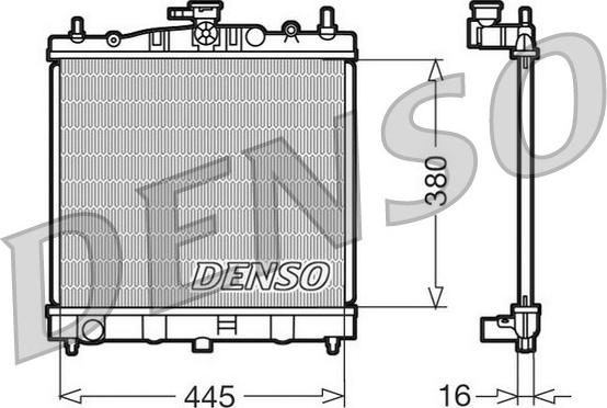 Denso DRM46002 - Радиатор, охлаждение двигателя autosila-amz.com