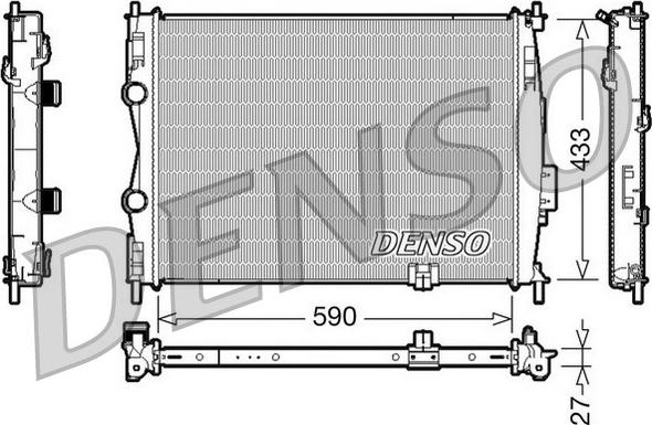 Denso DRM46019 - Радиатор, охлаждение двигателя autosila-amz.com
