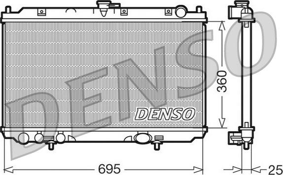 Denso DRM46014 - Радиатор, охлаждение двигателя autosila-amz.com