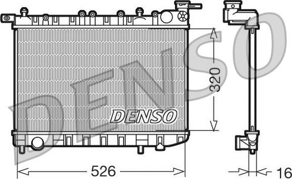 Denso DRM46015 - Радиатор, охлаждение двигателя autosila-amz.com