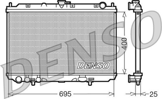 Denso DRM46016 - Радиатор, охлаждение двигателя autosila-amz.com