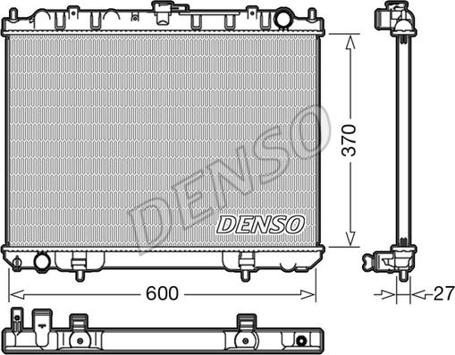 Denso DRM46039 - Радиатор, охлаждение двигателя autosila-amz.com