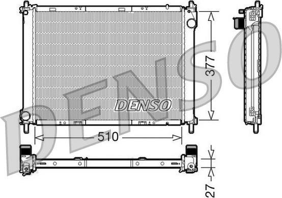 Denso DRM46022 - Радиатор, охлаждение двигателя autosila-amz.com