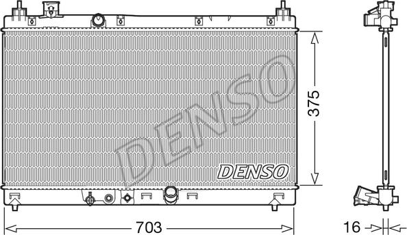 Denso DRM40045 - Радиатор, охлаждение двигателя autosila-amz.com