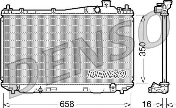 Denso DRM40009 - Радиатор, охлаждение двигателя autosila-amz.com