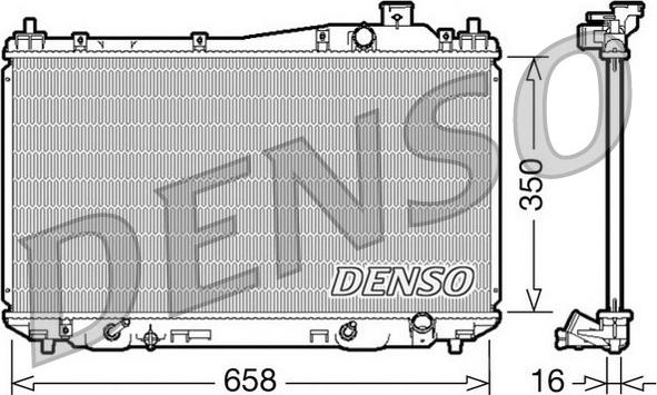 Denso DRM40008 - Радиатор, охлаждение двигателя autosila-amz.com