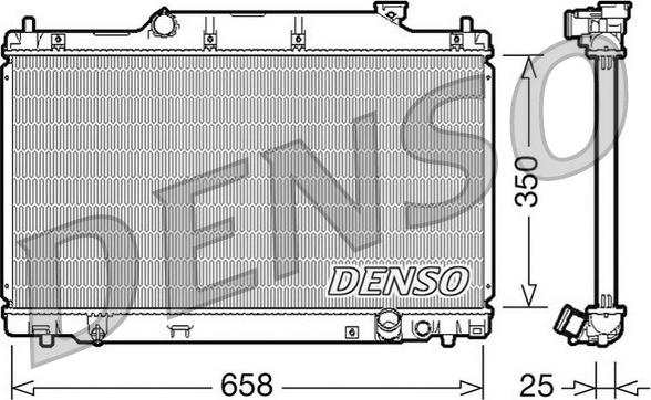 Denso DRM40007 - Радиатор, охлаждение двигателя autosila-amz.com