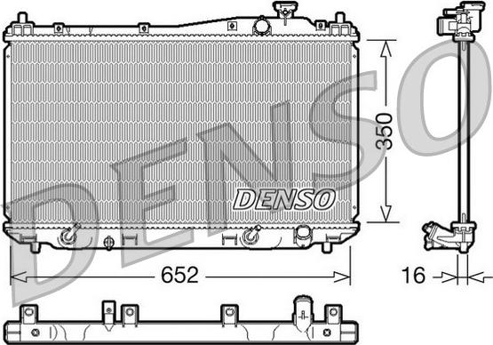 Denso DRM40019 - Радиатор, охлаждение двигателя autosila-amz.com