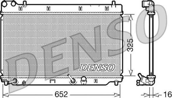 Denso DRM40014 - Радиатор, охлаждение двигателя autosila-amz.com