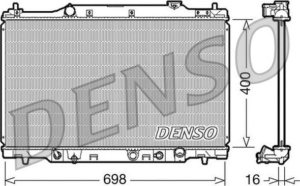 Denso DRM40016 - Радиатор, охлаждение двигателя autosila-amz.com