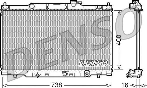 Denso DRM40011 - Радиатор, охлаждение двигателя autosila-amz.com