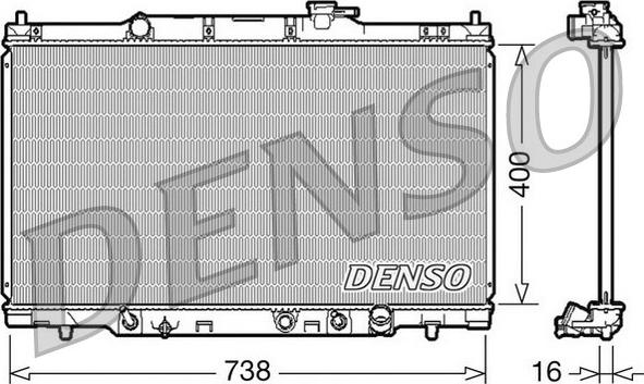 Denso DRM40012 - Радиатор, охлаждение двигателя autosila-amz.com