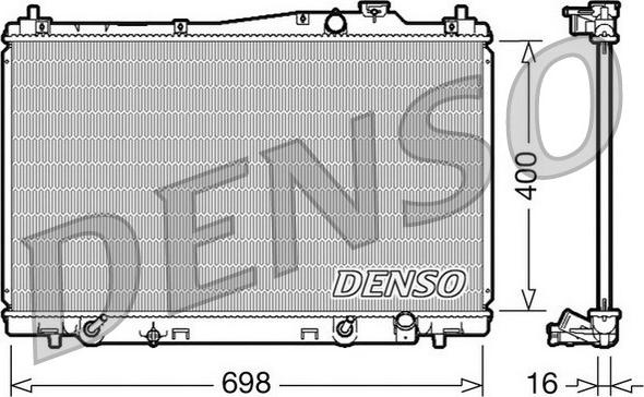 Denso DRM40017 - Радиатор, охлаждение двигателя autosila-amz.com