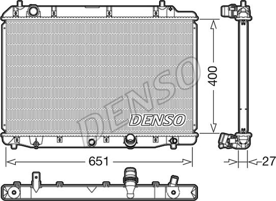 Denso DRM40036 - Радиатор охл.двигателя HONDA CR-V II  / FR-V autosila-amz.com