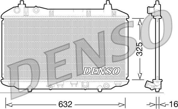 Denso DRM40031 - Радиатор, охлаждение двигателя autosila-amz.com