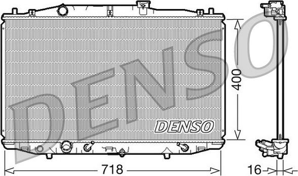 Denso DRM40024 - Радиатор, охлаждение двигателя autosila-amz.com