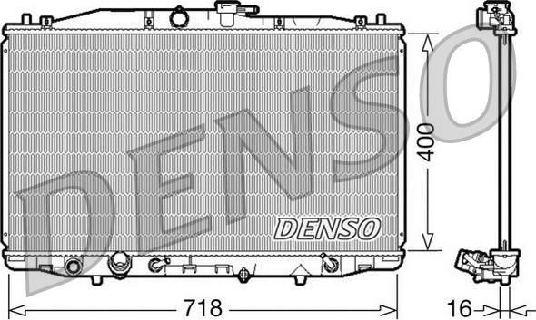 Denso DRM40023 - Радиатор, охлаждение двигателя autosila-amz.com