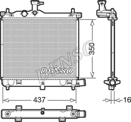 Denso DRM41009 - Радиатор, охлаждение двигателя autosila-amz.com