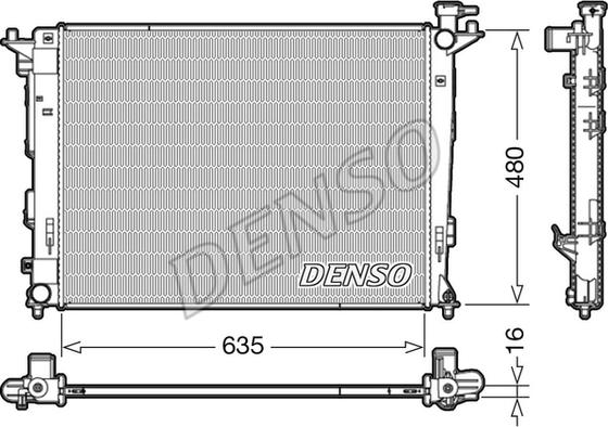 Denso DRM41006 - Радиатор, охлаждение двигателя autosila-amz.com