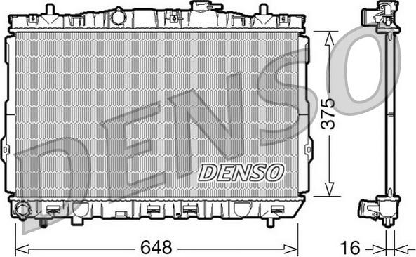 Denso DRM41001 - Радиатор, охлаждение двигателя autosila-amz.com