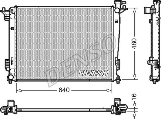 Denso DRM41003 - Радиатор, охлаждение двигателя autosila-amz.com