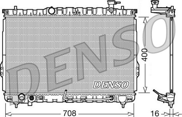 Denso DRM41002 - Радиатор, охлаждение двигателя autosila-amz.com