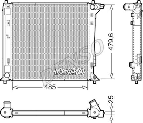 Denso DRM41031 - Радиатор, охлаждение двигателя autosila-amz.com