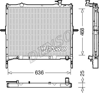 Denso DRM43001 - Радиатор, охлаждение двигателя autosila-amz.com