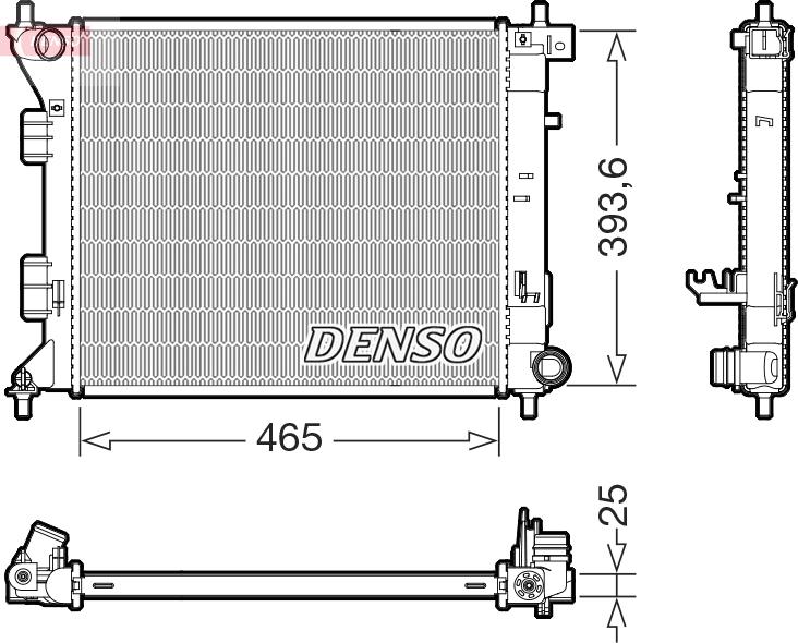 Denso DRM43016 - Радиатор, охлаждение двигателя autosila-amz.com